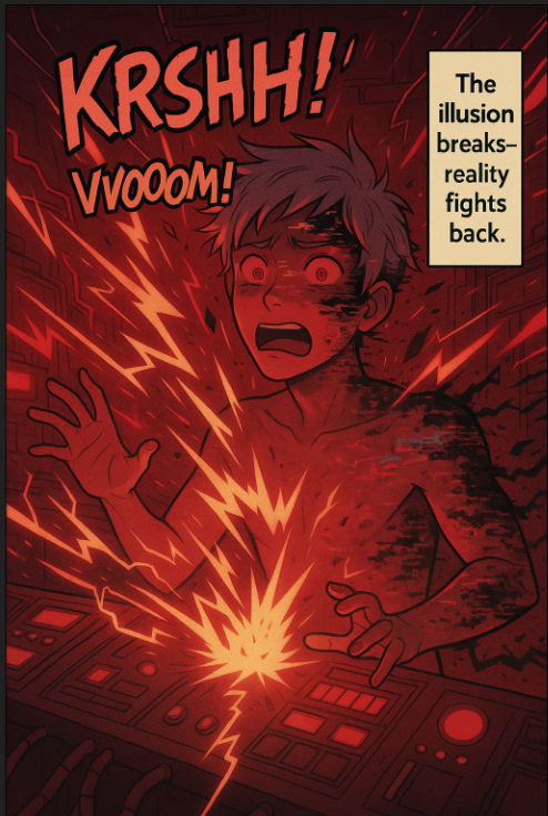 Sequential cosmic comic panels